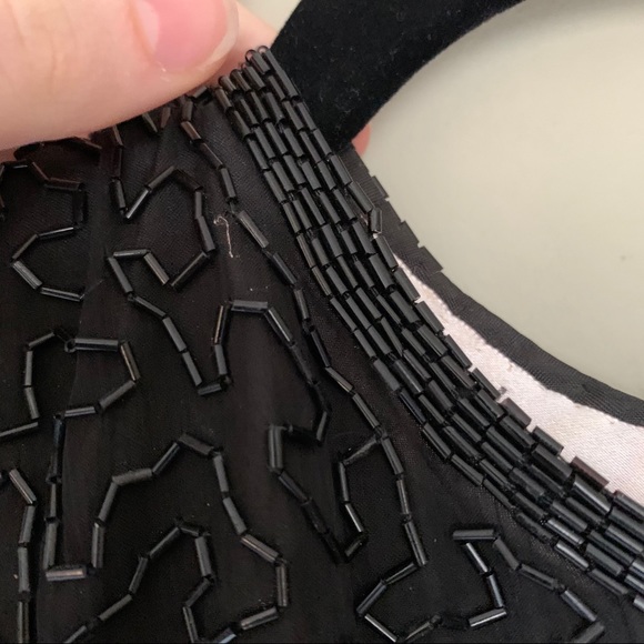 Vintage Laurence Kazar Black Beaded Dress Sz Small - Picture 11 of 11